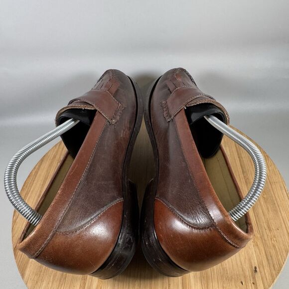 GH Bass Loafers Men’s 10 M Brown Kiltie Buckle Slip On Shoes - Picture 5 of 8